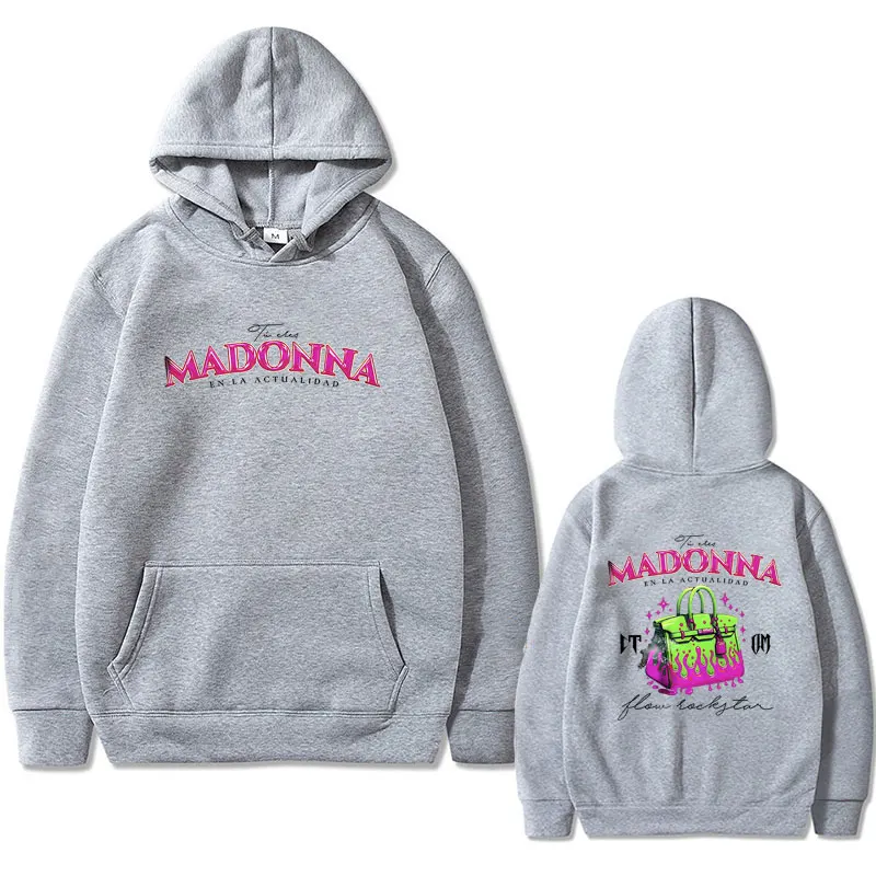 Natanael Cano Madonna Corridos Tumbados CT Double Sided Print Hoodie Male Fleece Cotton Pullover Men's Hip Hop Vintage Hoodies