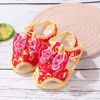 Children Sandals First Walker Fashion Breathable Holow Out Sandals Baby Girls Boys Soft Sole Shoes Summer Sweet Lace Bow Shoes 4