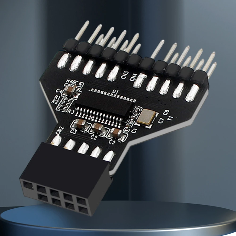 Motherboard USB2.0 9Pin Extension Cable Adapter 1 To 2 USB HUB USB2.0 9 Pin To USB3.0 19Pin Conversion Adapter for RGB Lamp Fan