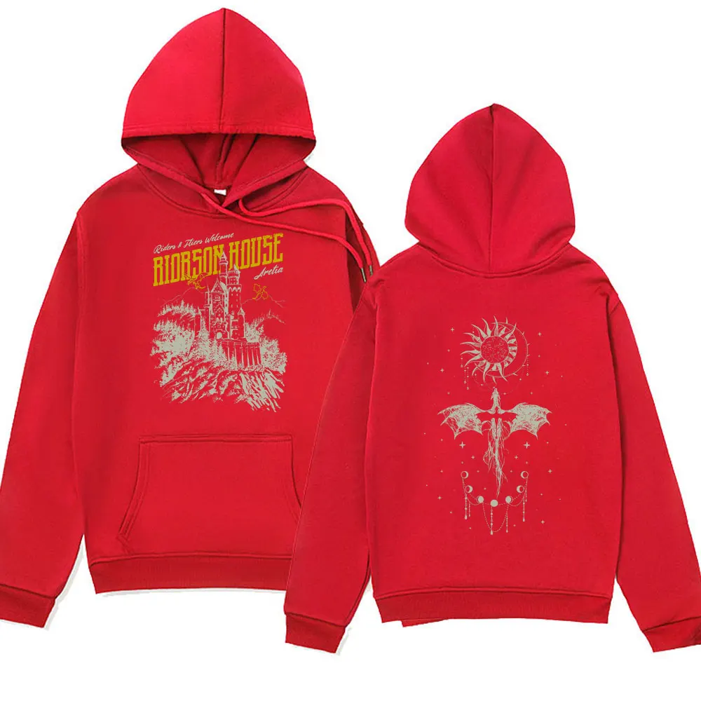 Basgiath War College Fourth Wing Dragon Rider Graphic Printed Hoodies Men Women Oversized Harajuku Fleece Sweatshirts Streetwear