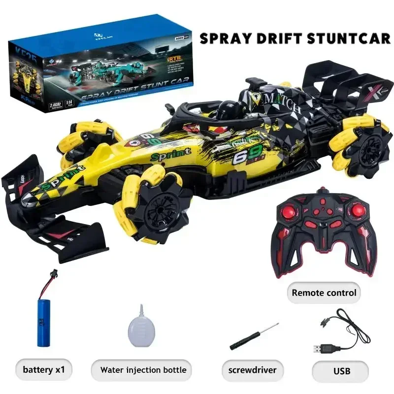KF25 RC Drift Car Gesture Sensing Spray Stunt 4WD Car Remote Control Racing F1 Equation Four Wheel Drive Off Road Toy 6