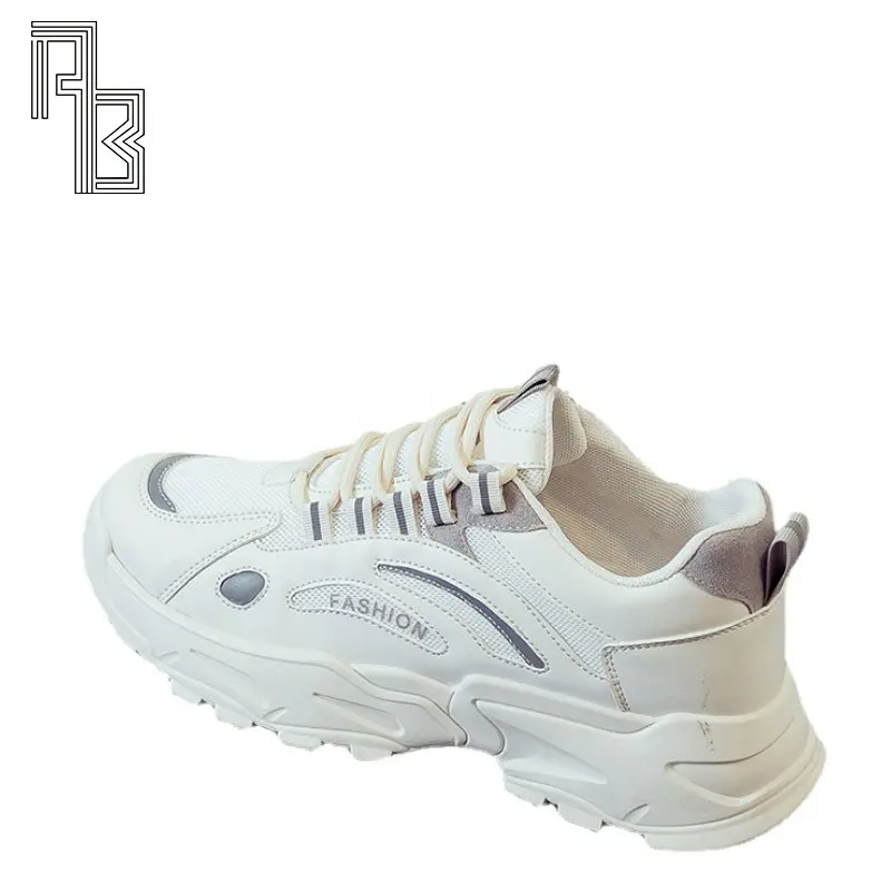 

Кроссовки мужские с низким вырезом, толстая подошва, удобные дышащие, Нескользящие, повседневные, увеличенный рост, белые