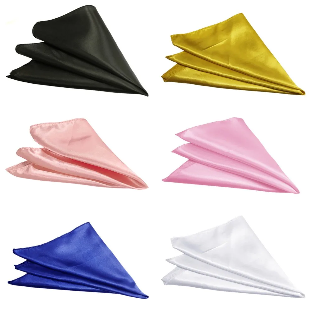 5Pcs Satin Table Napkin Square Pink White Table Napkin for Wedding Banquet Dinner Party Cocktail Napkin Handkerchief Hotel Table