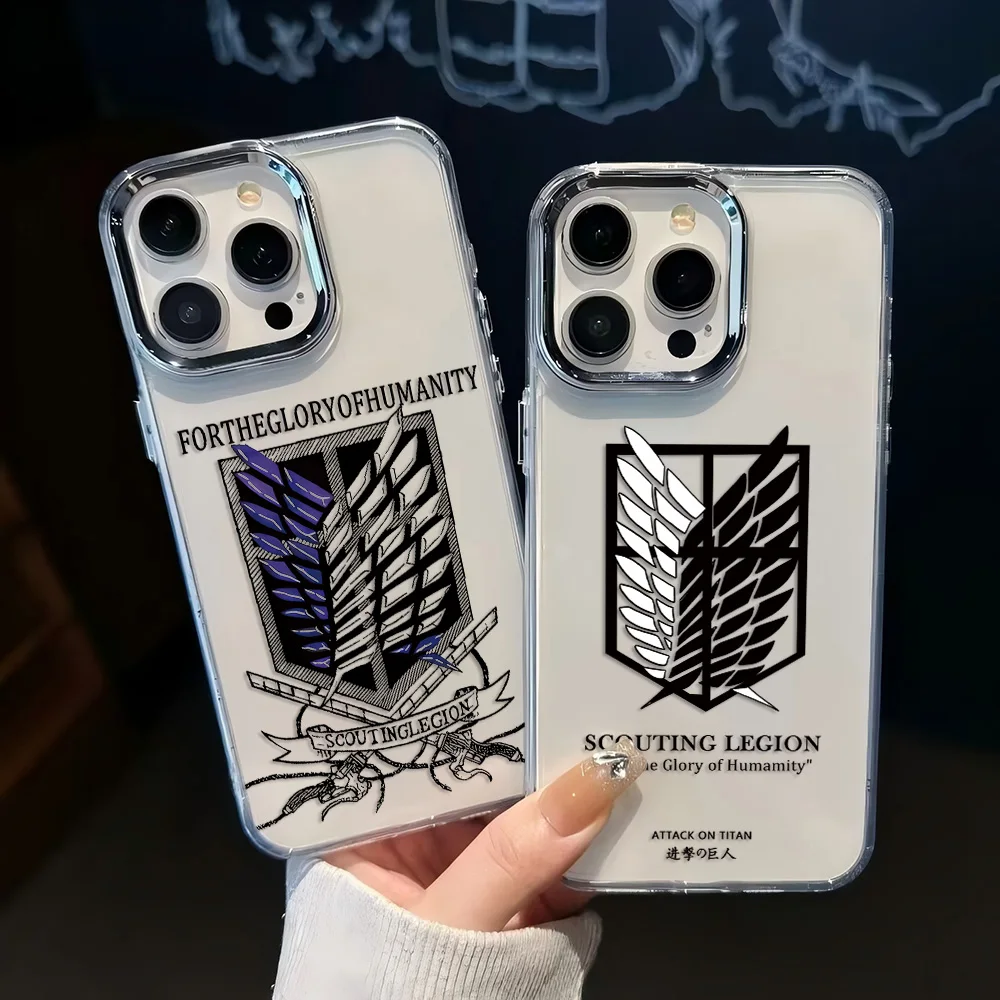 Transparent Anime Attack on Titan Phone Case Cover