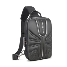 

New men Multifunction Anti-theft Shoulder Bag USB Fashion Crossbody Bag Travel Sling Bag Pack Messenger Pack Chest Bag for Male