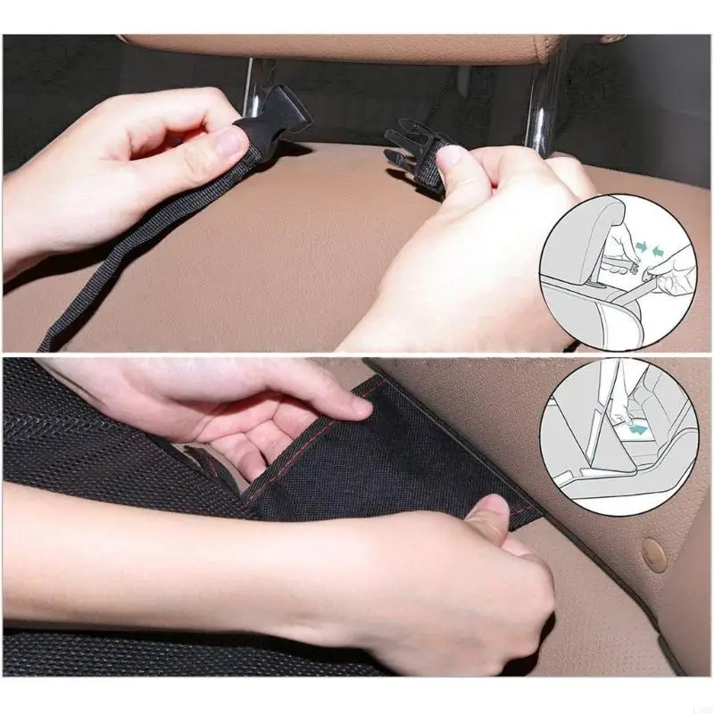 Universal Car Protective Cover with Storage Bag Children Safety Anti-Scratch Mat Pads for-Baby Kids L4MF