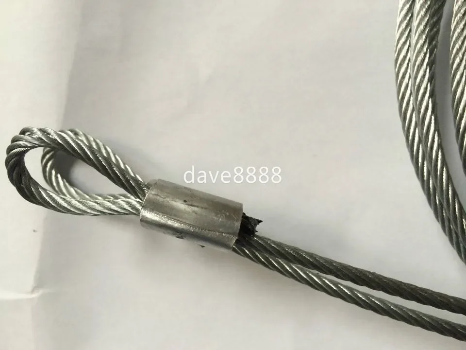 Câble acier galvanisé de diamètre 6mm pour portes de garage sectionnelles  et basculantes vendu au mètre.