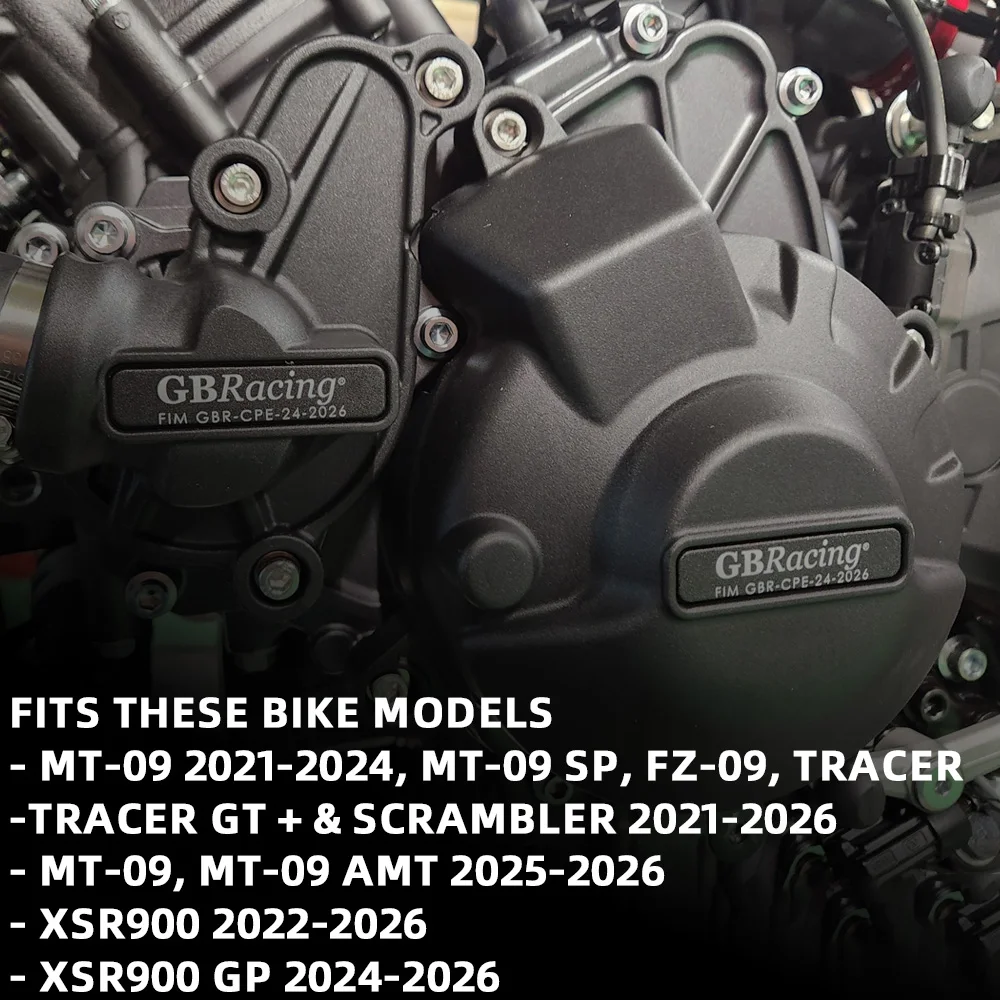 V2 For YZF-R9 & MT-09 ATM 2025-2026, MT-09/SP, FZ-09, Tracer/GT + & Scrambler 2021-2026 Secondary Engine Cover Set