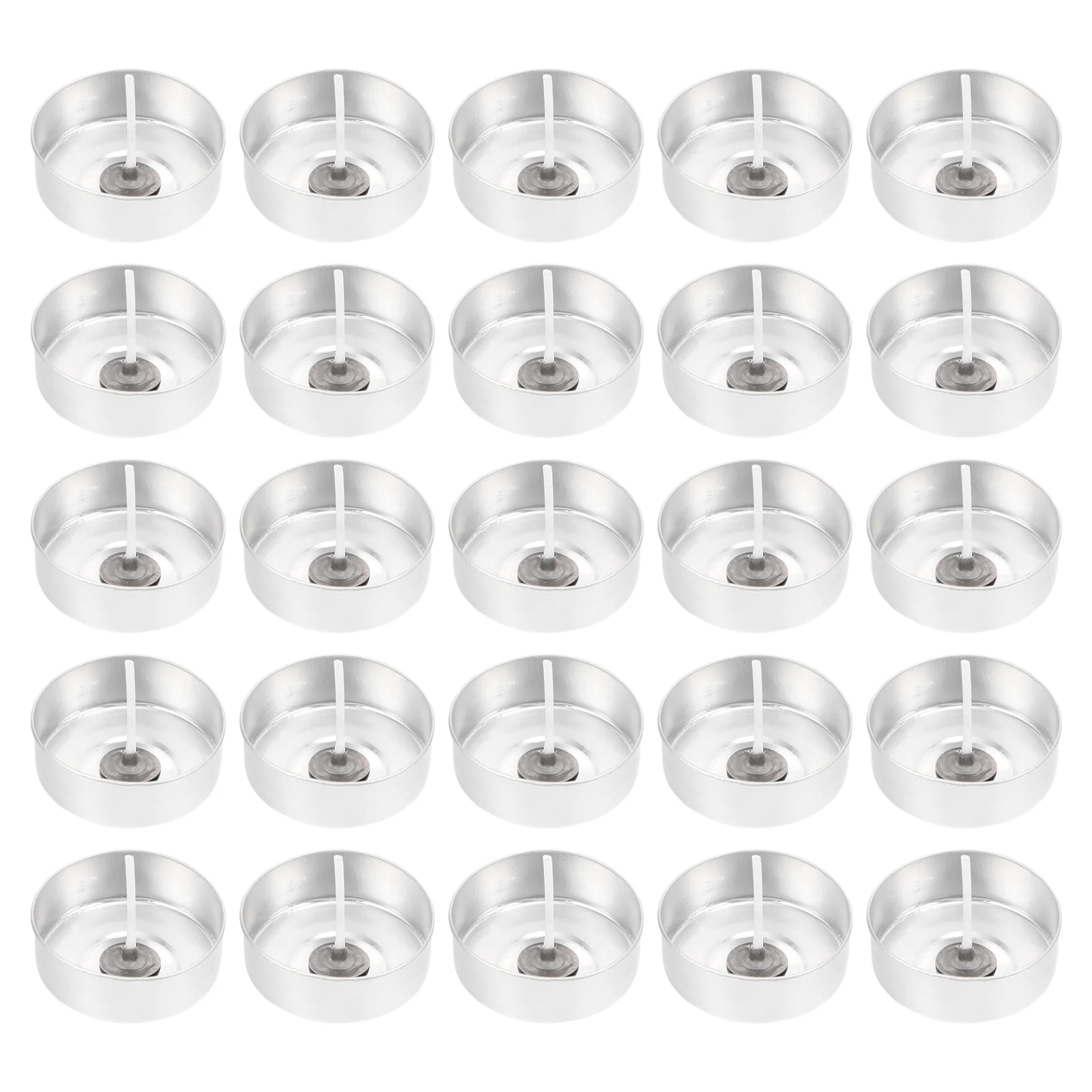 Aluminum Shell Wick Set Tea Light Holder Case Scented Supplies Diy Craft Storage Container Accessories Home 100 set