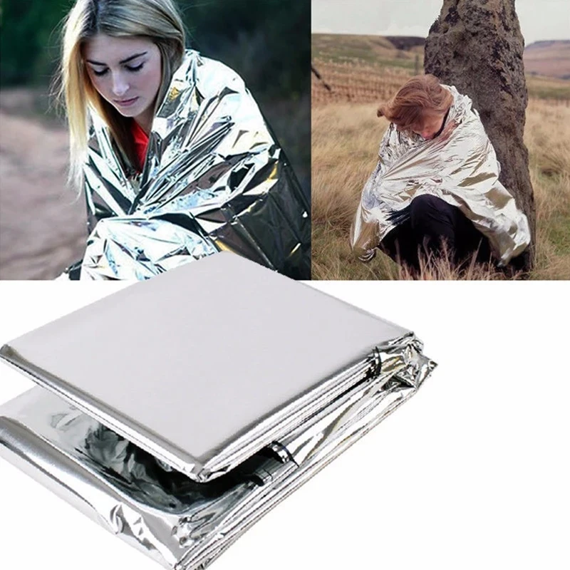 

Outdoor Waterproof Emergency Bag Insulation Disaster SOS Aid Life-Saving Survival Rescue Blanket Hike For Birthday Party Gifts