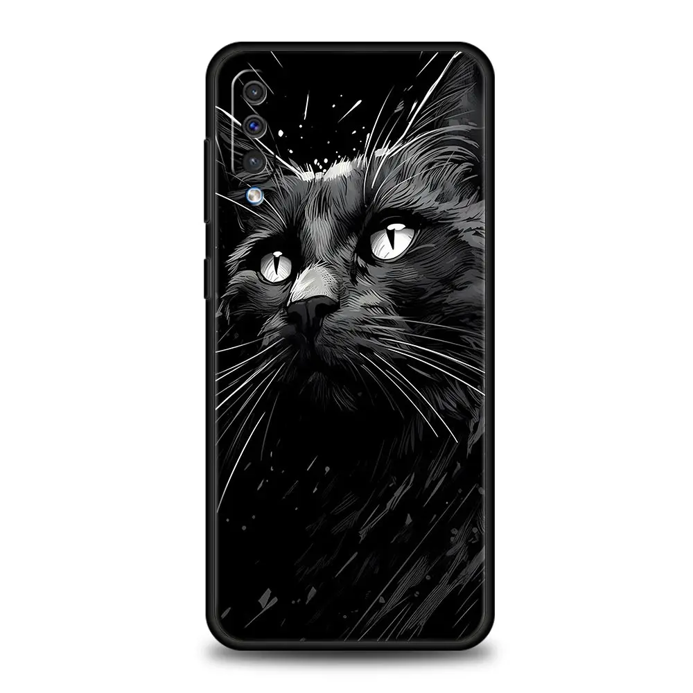 Chic Black Cat Design Phone Case Cover