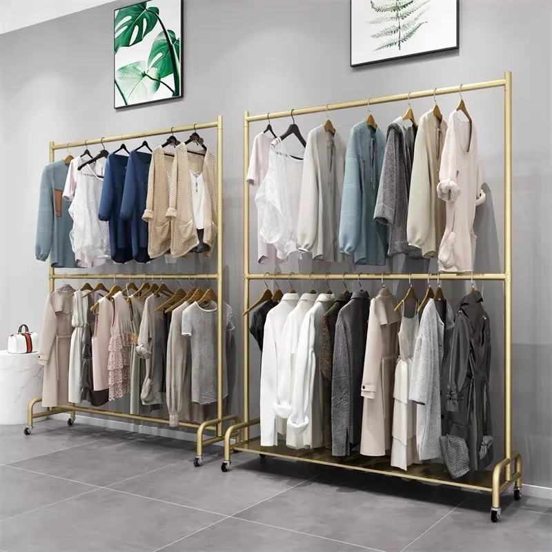 Standing Outdoor Cloth Rack Bedroom Vintage Nordic Elegany Kids Shop Minimalist Coat Racks Shelf Kleiderst&auml;nder Furniture Room