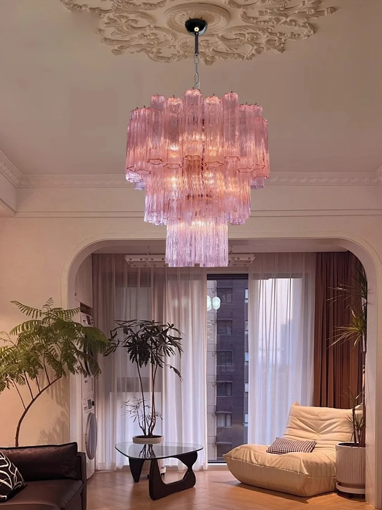 Trendy French Design Colorized Glass LED Chandelier led chandelier ceiling chandelier Lighting Suspension Luminaire Lampen Hanging Light For Living Room