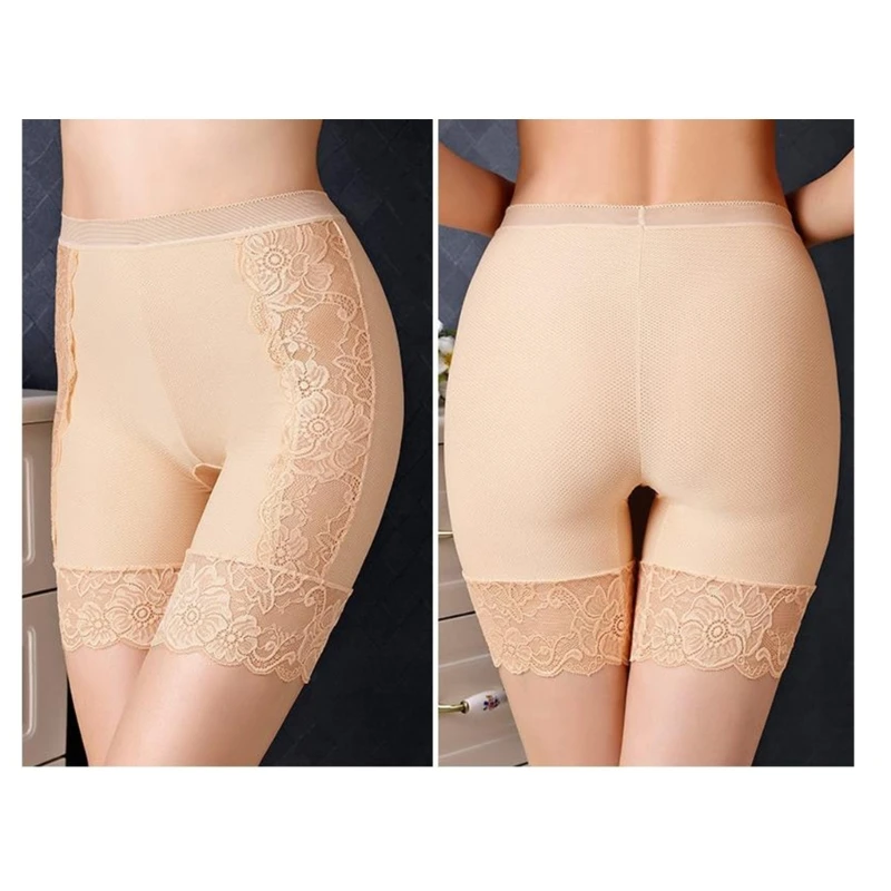 Safety Shorts Women Leggings Traceless Anti-Chafing Lace Slip Shorts Underwear Stretch Safety Leggings Pant Undershort Breathable Boyshort Women