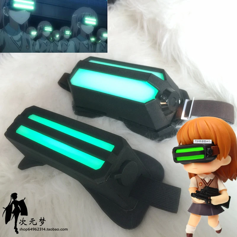 

Misaka Mikoto Cosplay Misaka Mikoto LED Goggles Glasses Anime Toaru Kagaku No Railgun Shirai Kuroko Accessories Prop