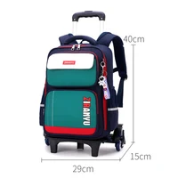 Astronaut Backpack for Girls Boys Children School Bag With Wheels Trolley Backpack Schoolbag Rolling Wheeled Backpack Book Bags 2