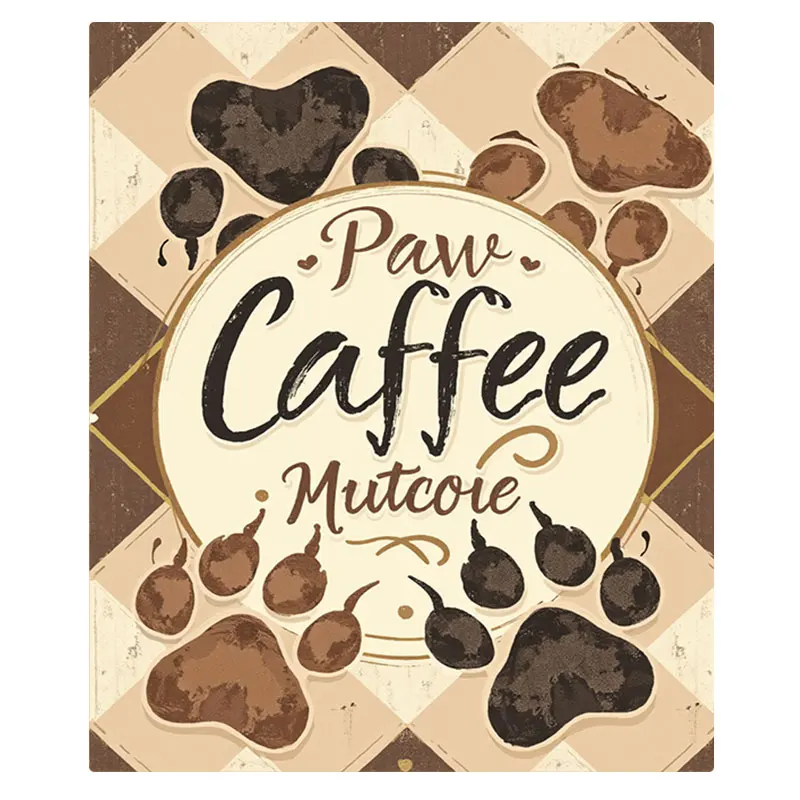 Cozy Flannel Pet Coffee Themed Blanket