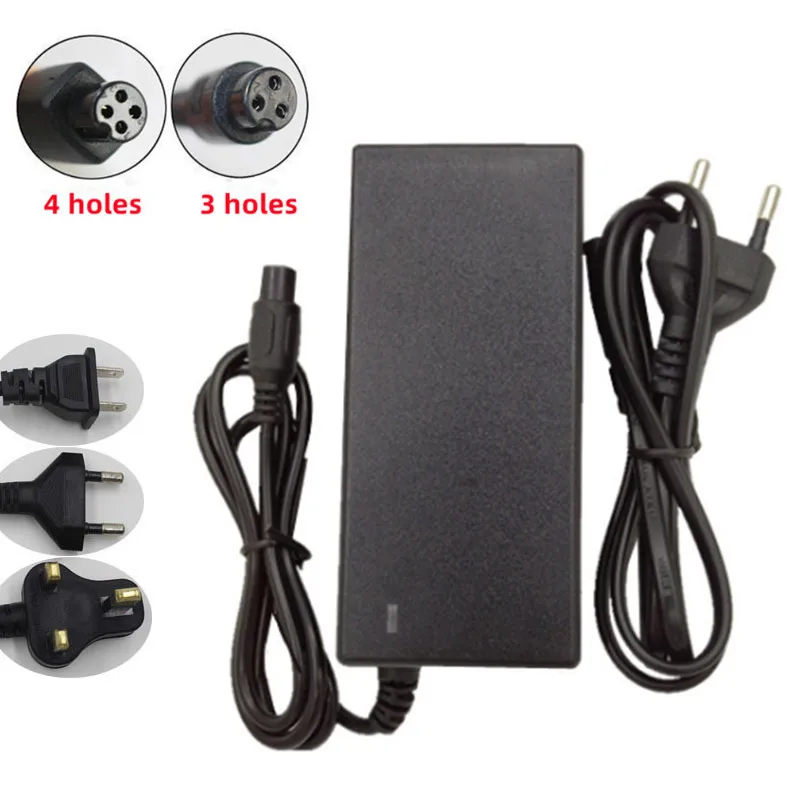 3 /4 Hole Plug 63V 1.1A for Xiaomi balance Car Charger AC Adapter Hole Connector Ninebot Scooter Accessories