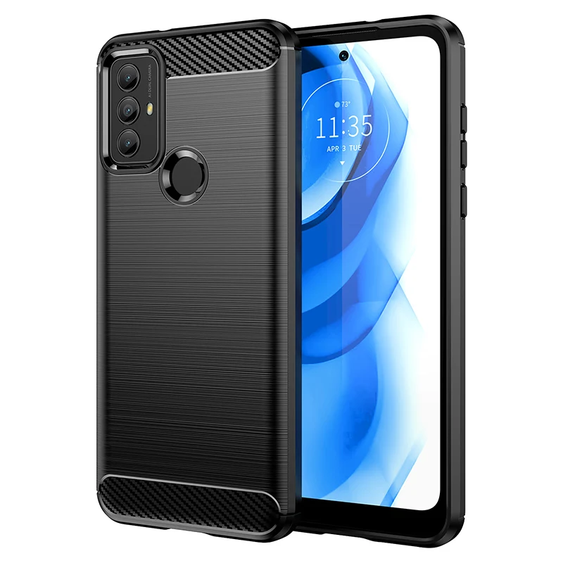 Premium Armor Carbon Fiber Shockproof Silicone Phone Case