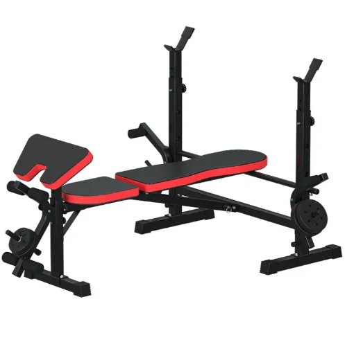 

Adjustable barbell set gym weightlifting bed bench weight for chest press machine sports