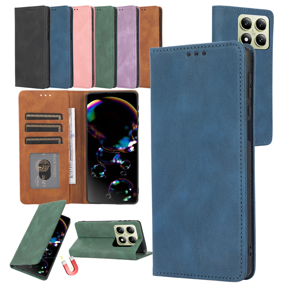 Stylish Flip Wallet Purse Case with Stand and Card Holder