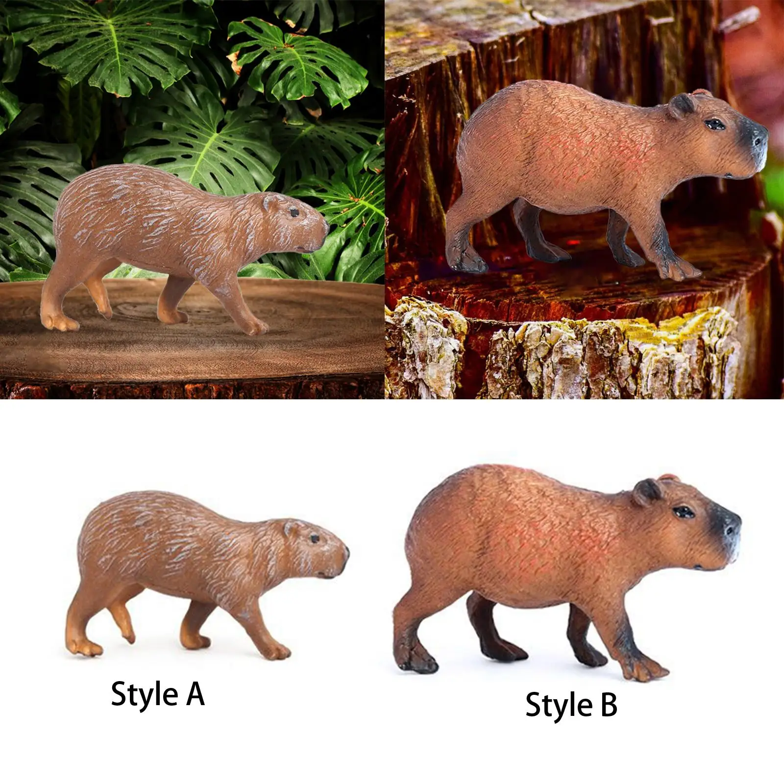 Simulation Animals Model Capybara Sculpture Collectible for Cake