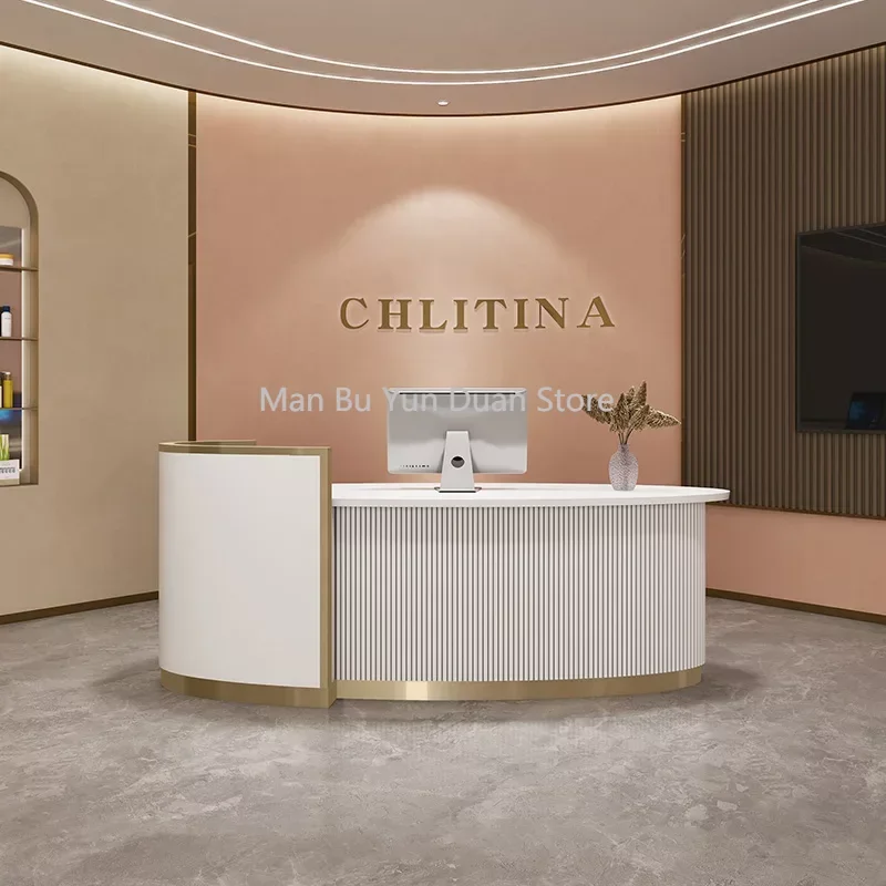 

Nordic Beauty Salon Reception Desk Clothing Store Information Desk Simplicity Cashier Beautysalon Meubilair Luxury Furniture
