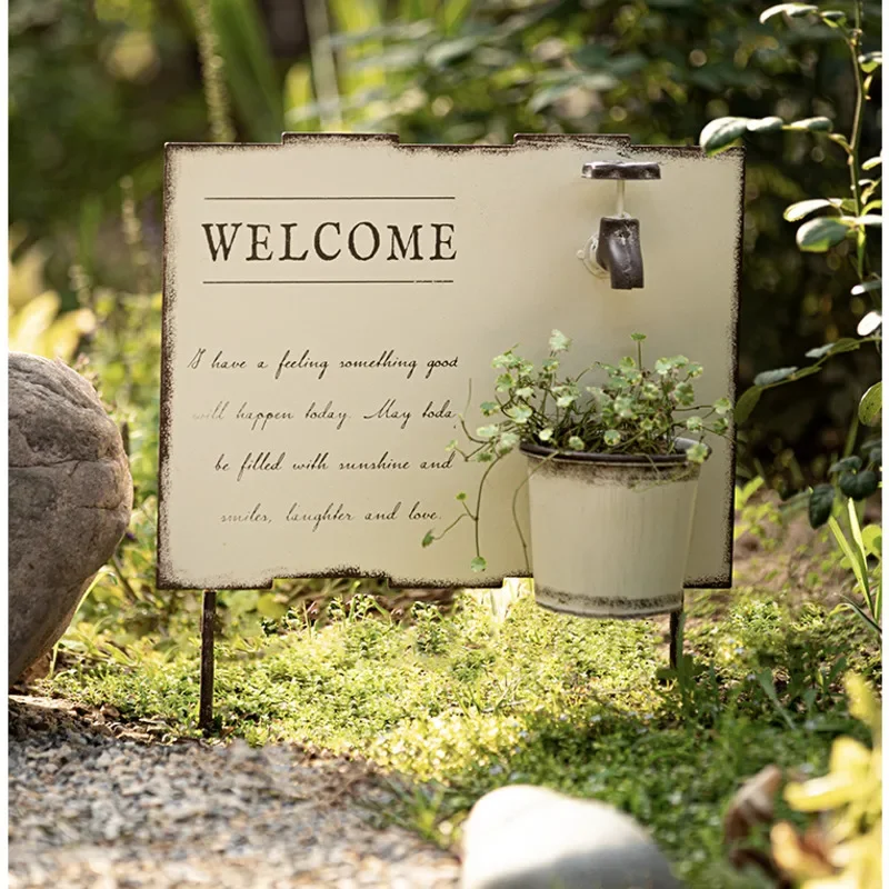 รูปสินค้า Welcome Vintage Garden Sign
