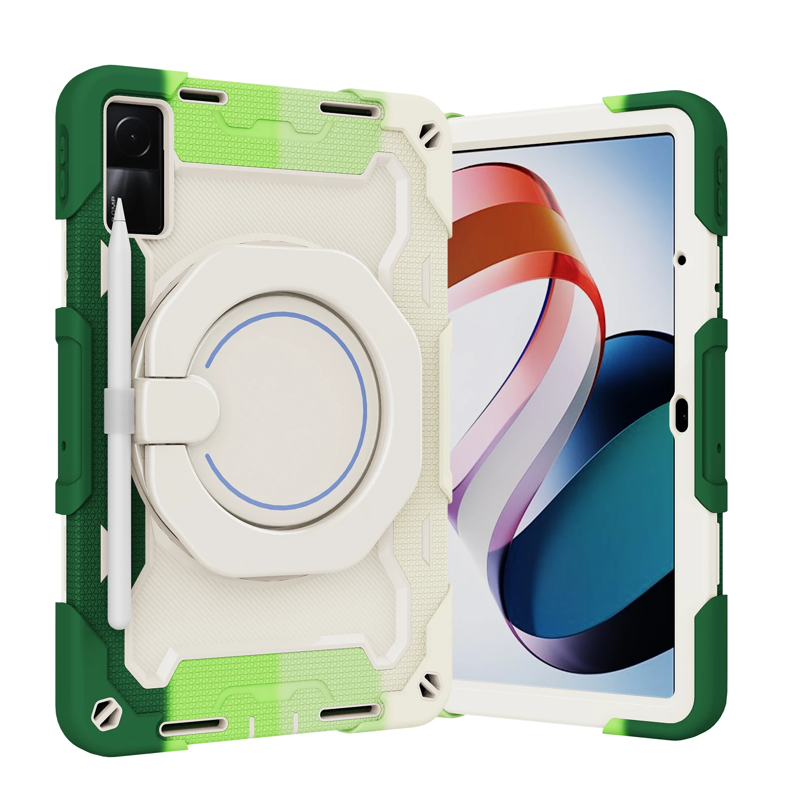 Schutzhülle für Xiaomi Redmi Pad 10,61 Zoll, Schutzhülle für Tablet, mit um 360° drehbarem Ständer, Handschlaufe und Schultergurt, Sturzschutz_voghion.com