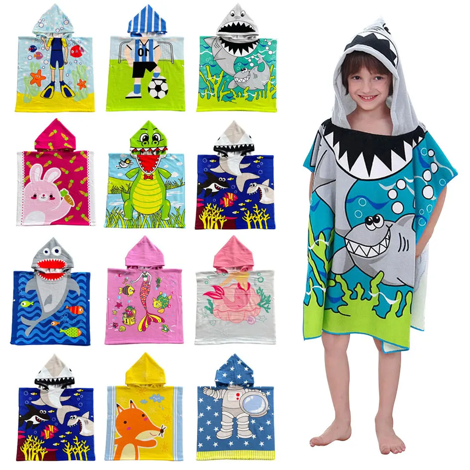 Kids Bath Towel Cape Quick Dry Hooded Bathrobe Microfiber Drying Beach kids-bath-towel-cape-quick-dry-hooded-bathrobe-microfiber-drying-beach