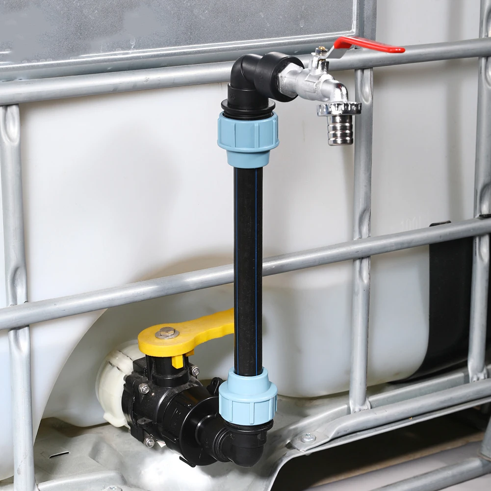 Verbindungsset 1 - 6 für IBC Tank Container Regentonne Schlauch mit Hahn