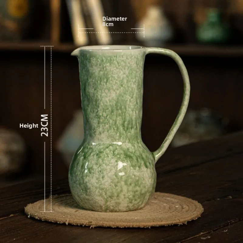 Vase ceramic retro creative decoration living room floral arrangement hydroponic flowers French medieval dining table ornaments