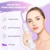 Handheld High Frequency Facial Skin Machine with 4 Pcs Orange Glass Tubes For Hair Face Electrotherapy Wand Argon Treatment 4