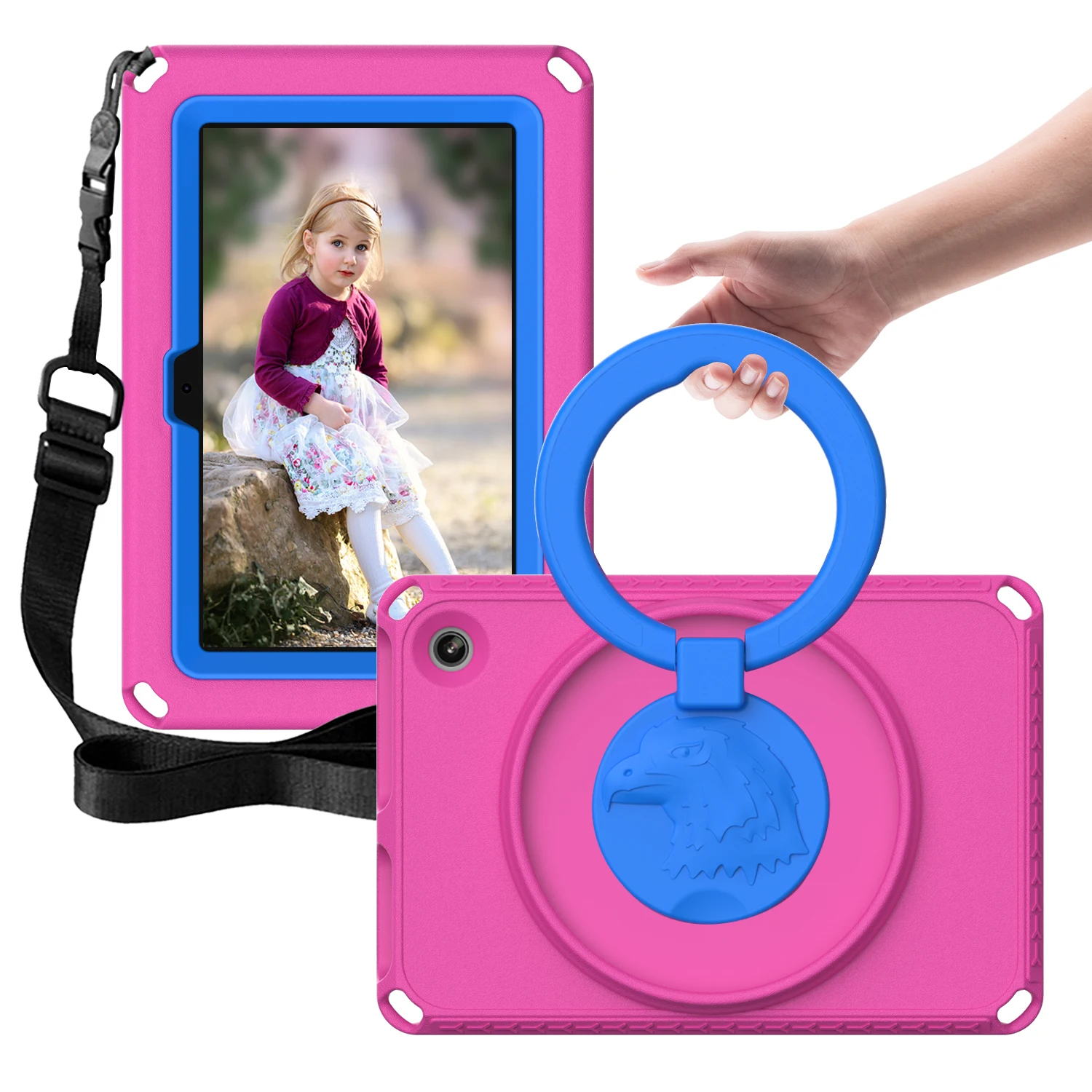 Enhanced Tablet Case: 360° Rotating, Dustproof & Waterproof, Double-Layer Protection, Shockproof Cover