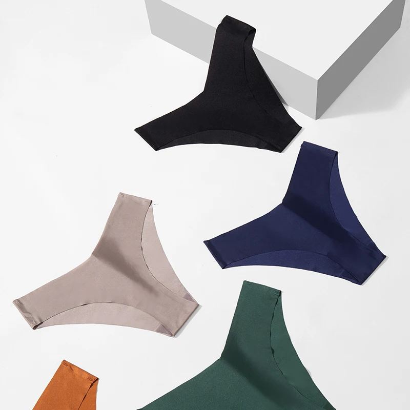TrowBridge 6PCS/Set Women's Panties Fashion V-Cut Underwear Seamless Silk  Satin Briefs Cozy Lingerie Breathable Sport Underpants - AliExpress