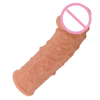 3 Tpyes Big Granule Condoms Thicken Penis Extender Sleeve Erotic Toys Sex Products Penis Extension Delay Ejaculation Sex Shop 5