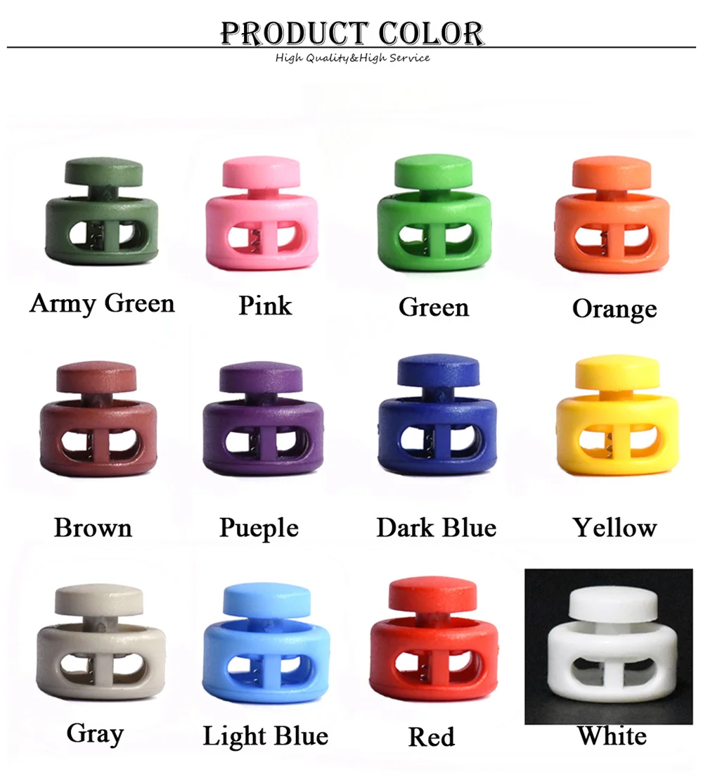 Description Picture 5 of item13 Pcs/Pack Mix Colors Cord Lock Toggle Clip Stopper Plastic Black For Bags/Garments Size:15mm*14mm