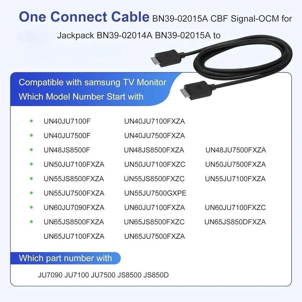 5* NEW BN39-02015A One Connect Mini Cable 2M is for UN65JU7500FXZA UN65JS850DFXZA UN55JU7500FXZA UN60JU7100FXZA