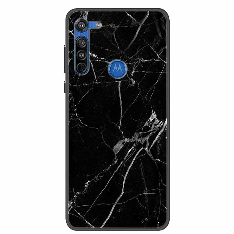 Elegant Marble Soft TPU Silicone Phone Cover - Artistic Cat Design Bumper Case for Moto G Pro and Stylus