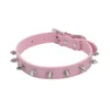 1pc Cool Cat Dog Collar Leather Spiked Studded Collars For Small Medium Colorful Pets Necklace Dogs Cats Neck Strap Pet Products 6
