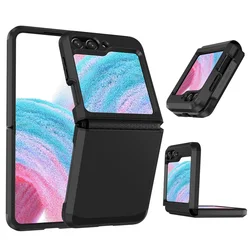 Enhanced Armor Shockproof Dual-Layer Phone Case with Heavy Duty Protection for Z Flip 4 (Black)