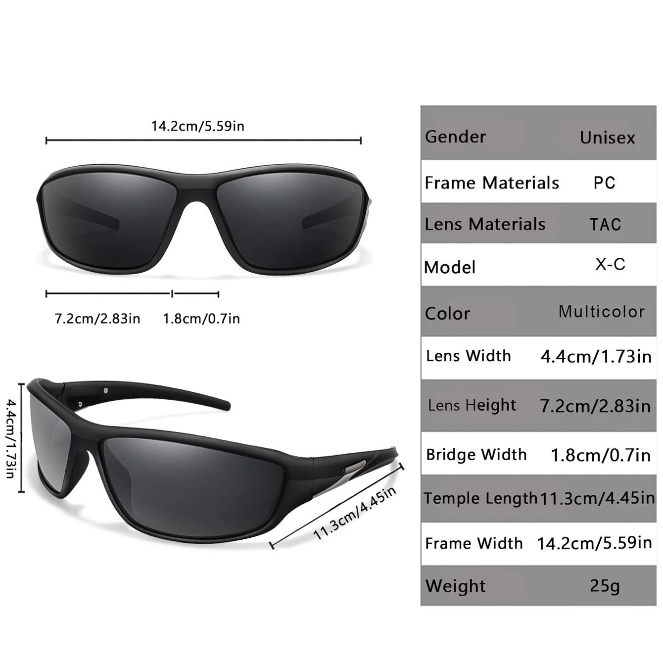 Classic Polarized Cycling Sunglasses for Men and Women