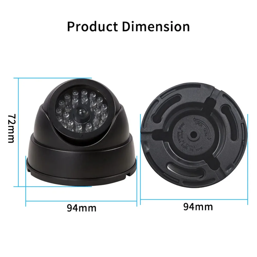 Surveillance Camera Fake CCTV Security Camera Red Flashing LED Light For Home Office Surveillance Security System Black/White Dummy Conch Camera