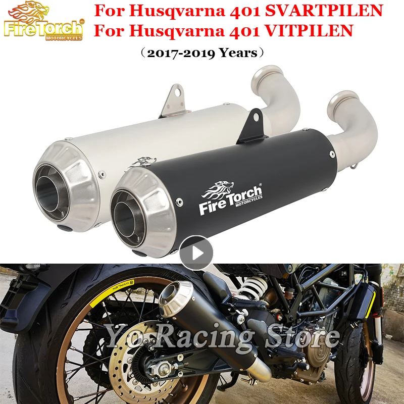 

Motorcycle Exhaust System Modified Mid Link Pipe Moto Muffle DB Killer For Husqvarna 401 SVARTPILEN 401 VITPILEN 401 2017 - 2019