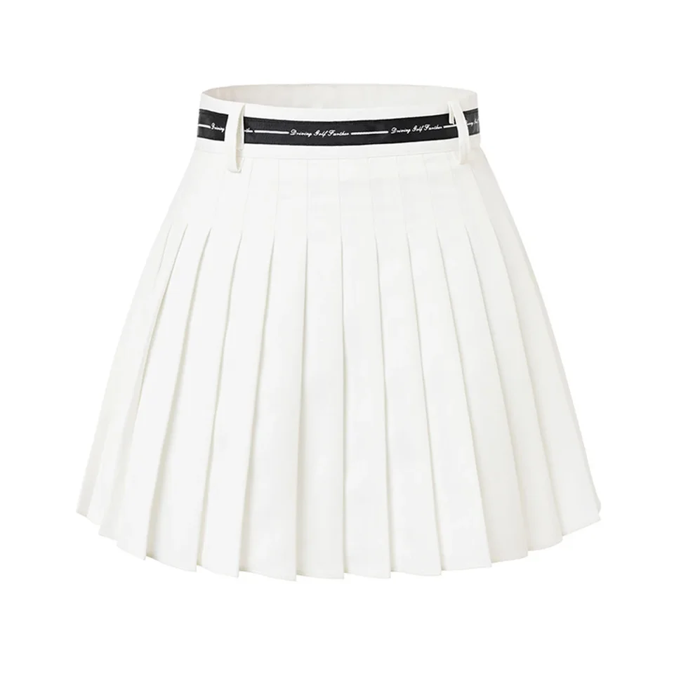 Women's High Waist Pleated Skirt,Golf Sport, Double Layer, A-line