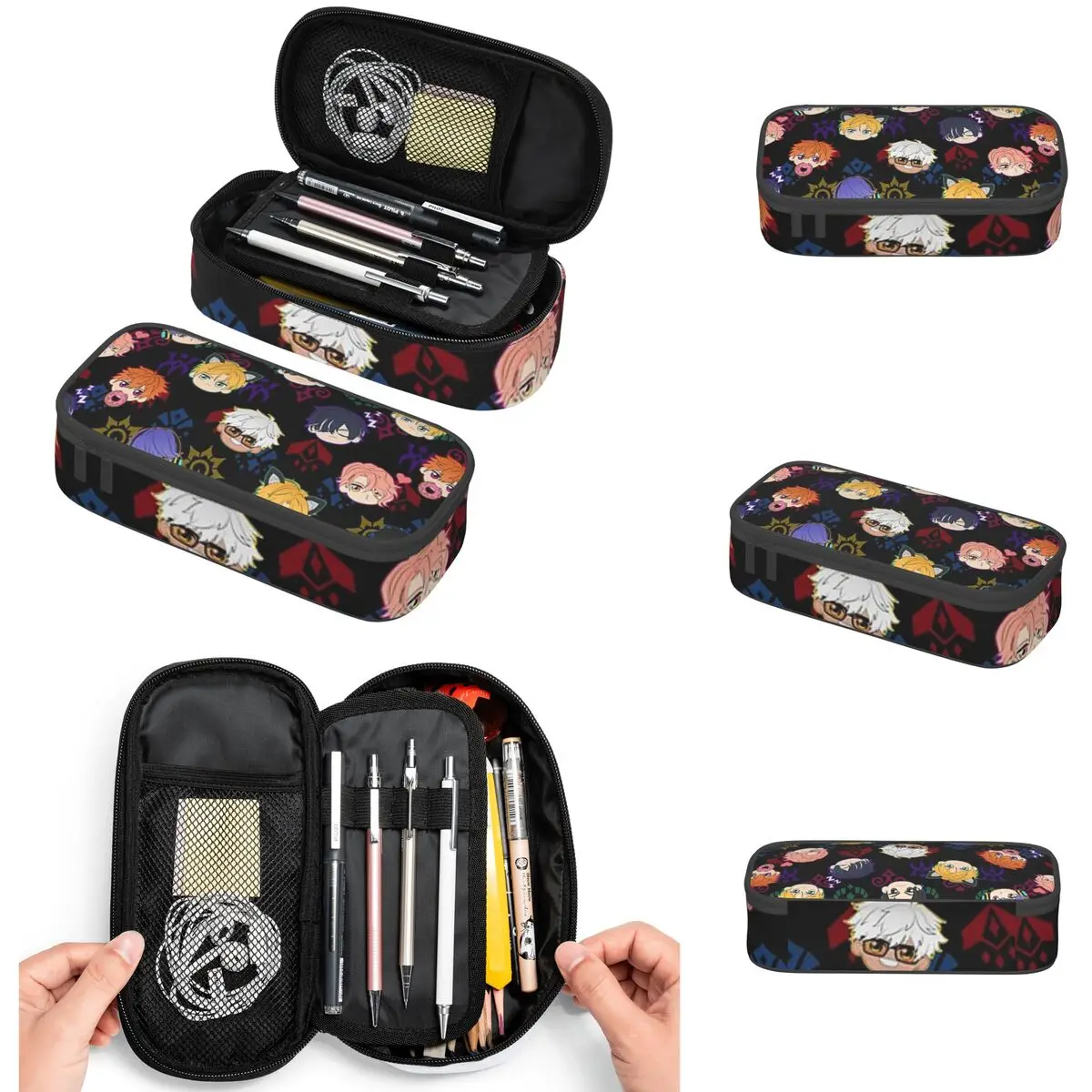 Obey Me-Demon Brothers Pencil Cases Large Capacity Pen Bags Pen Box Pencil Pouch For Boys Girls Students Stationery School