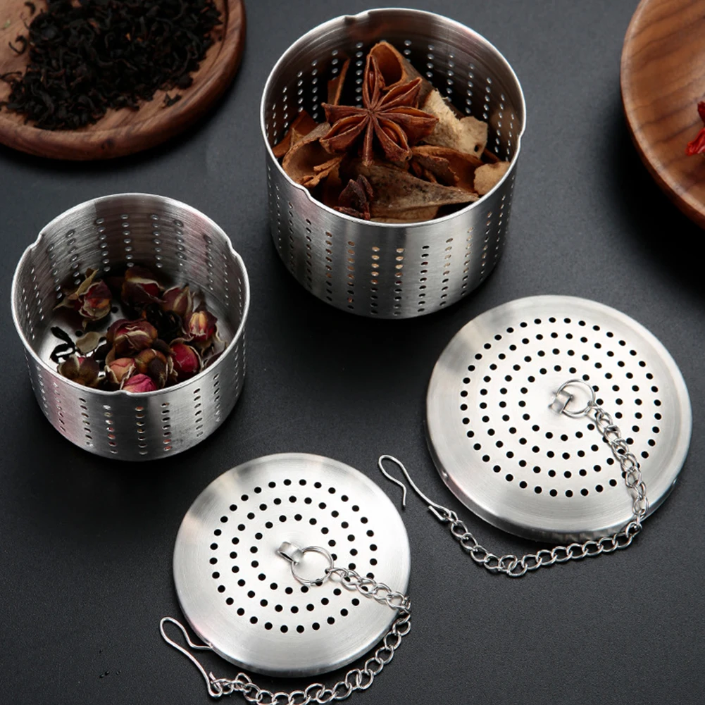 

Stainless Steel Tea Infuser Tea Leaves Diffuser Spice Seasoning Ball Strainer Teapot Fine Mesh Coffee Filter Kitchen Accessories