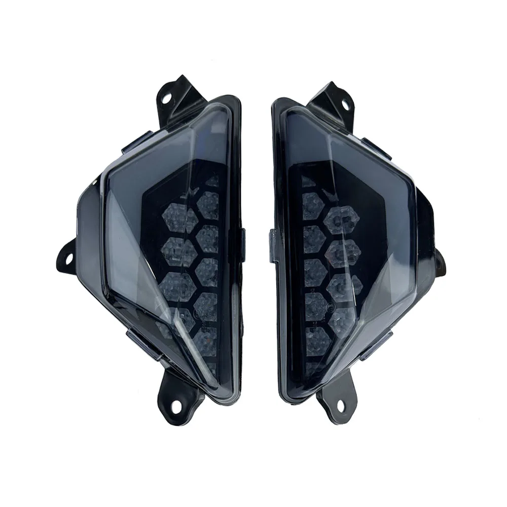 フック4個+ランプ Motorcycle LED Turn Signal Indicator Light Lamp Flasher For