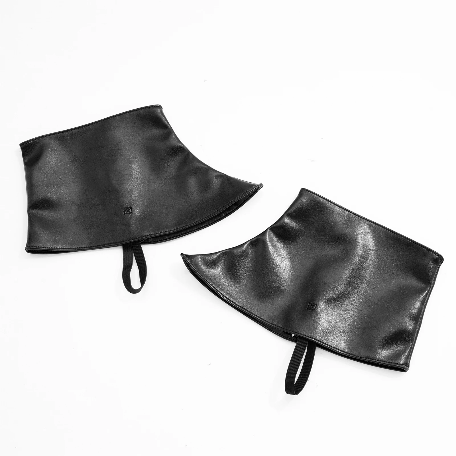 PU Leather Shoes Cover Solid Color Rivets Decorated Pirate Boot Cover Elastic Band Fastened with Shoes Soles Shoes Cover