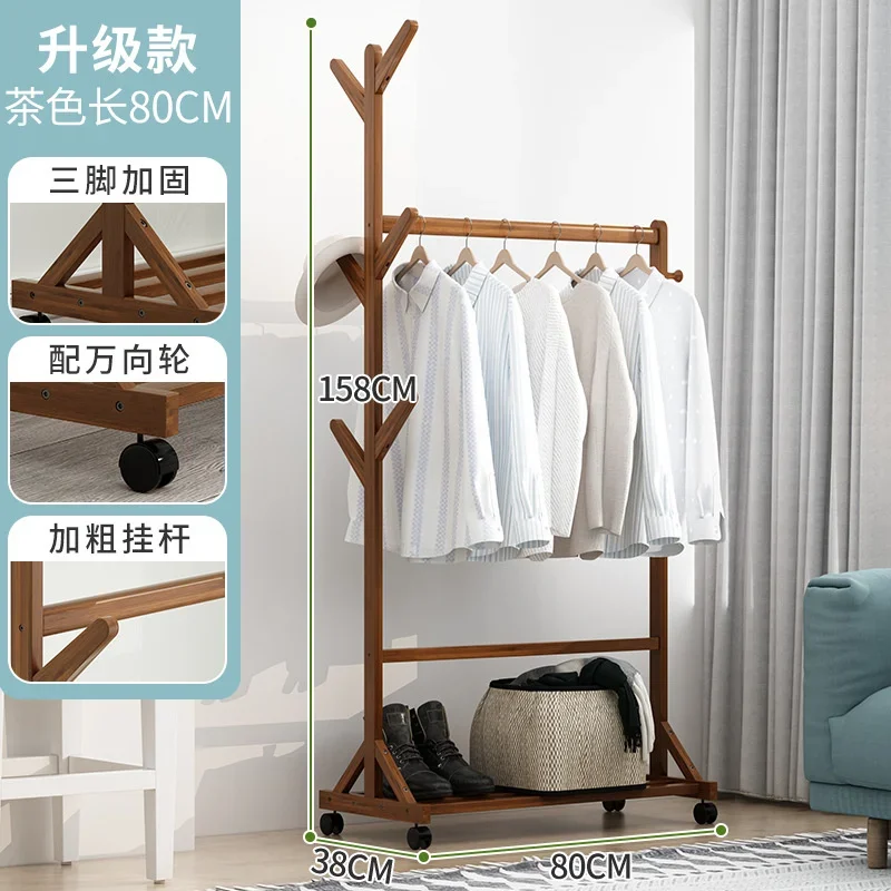 【送料無料】Woody Modern Hanger Rack Modern Clothes Rack Stand Wooden Garment Storage Shelves